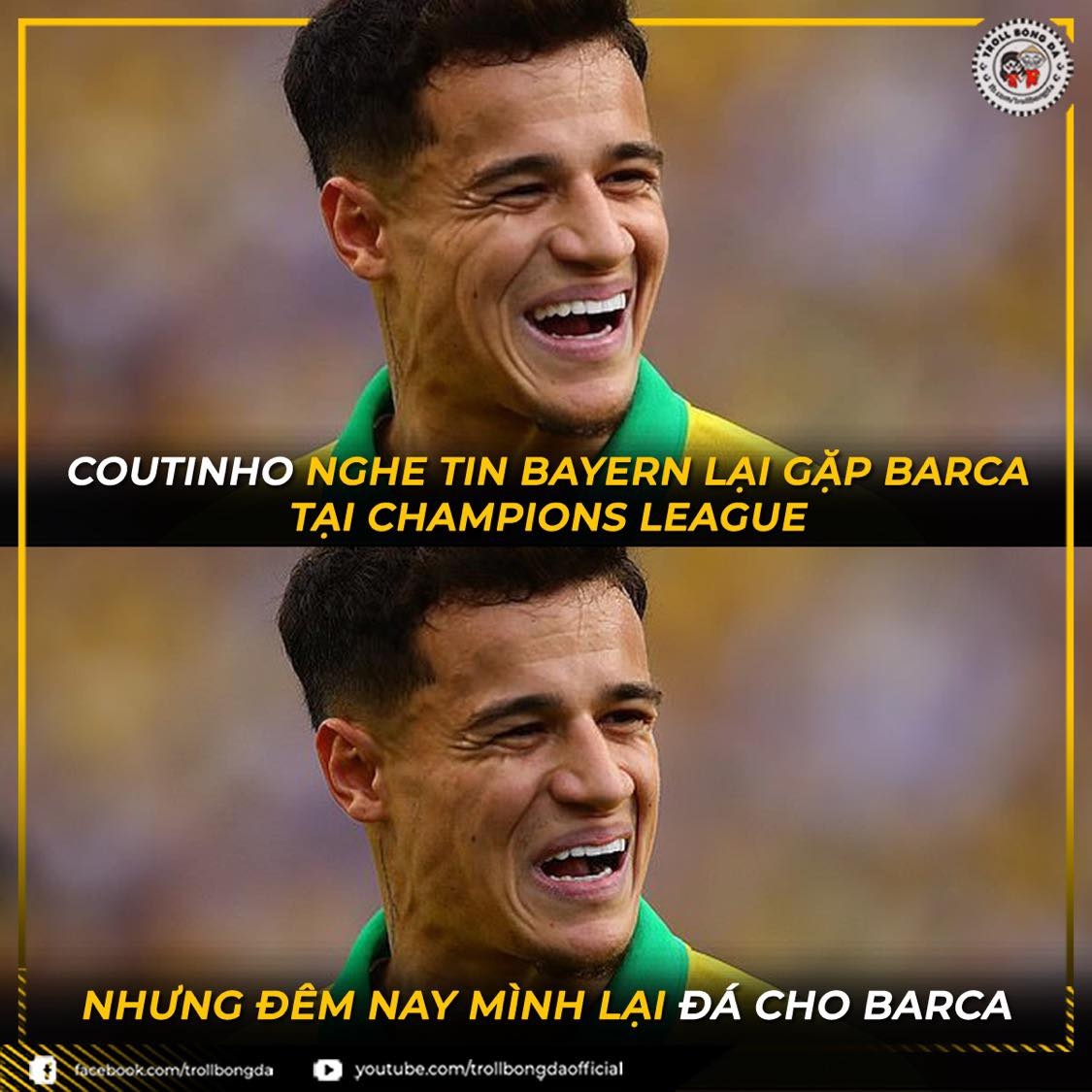 Cảm xúc lẫn lộn của Coutinho.