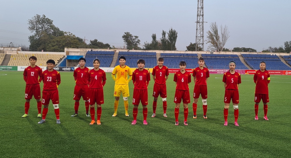 Đội hình xuất phát của ĐT nữ Việt Nam. (Ảnh: VFF).