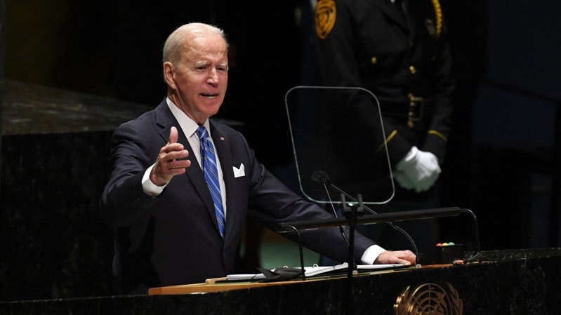 Tổng thống Biden phát biểu tại Liên Hợp Quốc. Ảnh: Getty