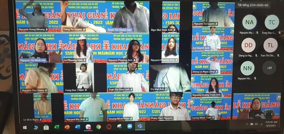 Khai giảng online tại trường THPT Nguyễn Gia Thiều