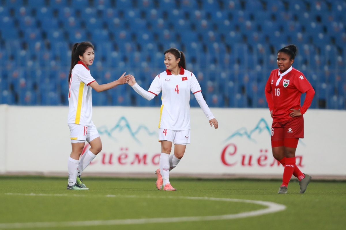 ĐT nữ Việt Nam khởi đầu như mơ ở vòng loại Asian Cup nữ 2022 (Ảnh: AFC).