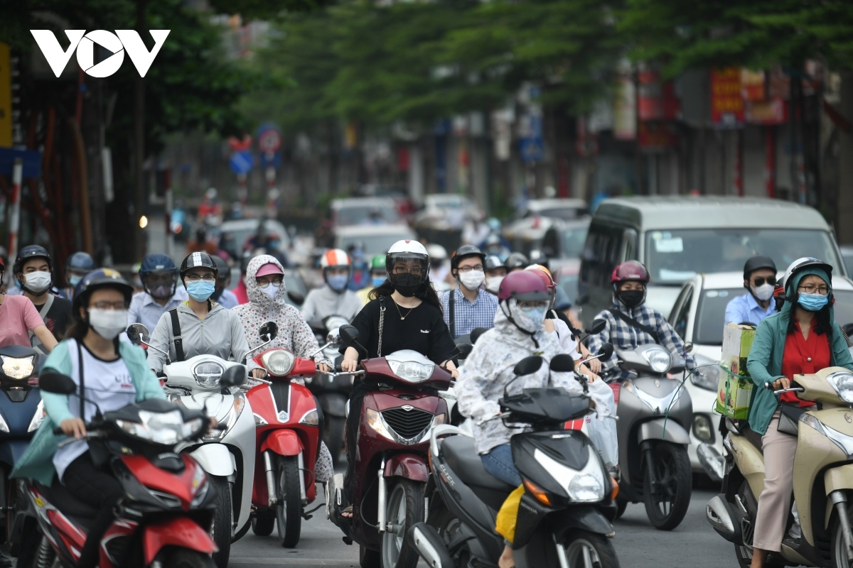 Traffic jams serve to clog many roads throughout the capital during the morning.