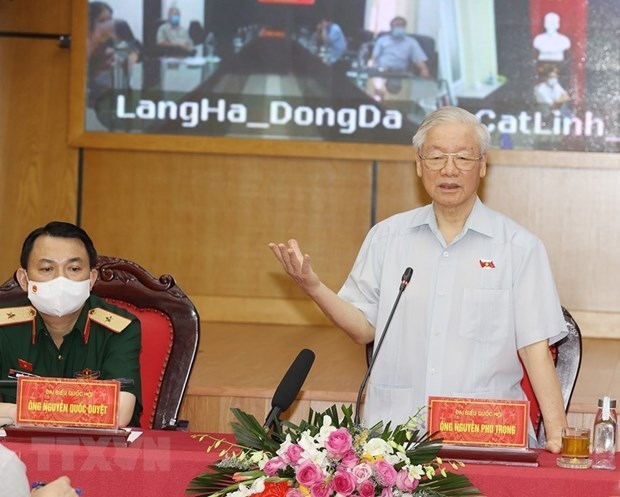 party chief meets hanoi voters ahead 15th na s second session picture 1 party chief meets hanoi voters ahead 15th na s second session picture 1