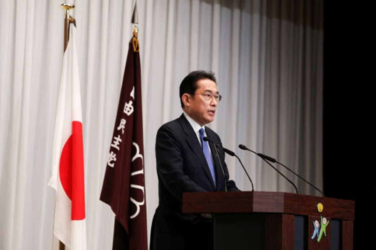 Kishida Fumio speaks at a press conference at the headquarters of the Liberal Democratic Party (LDP) in Tokyo on September 29. (Photo: Reuters)