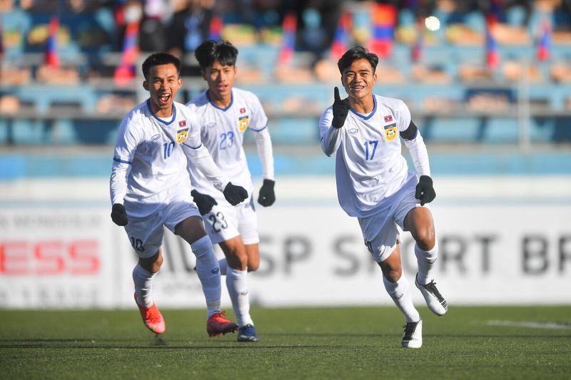 U23 Lào đánh bại U23 Mông Cổ để giúp U23 Thái Lan giành vé dự VCK U23 châu Á 2022 (Ảnh: AFC).