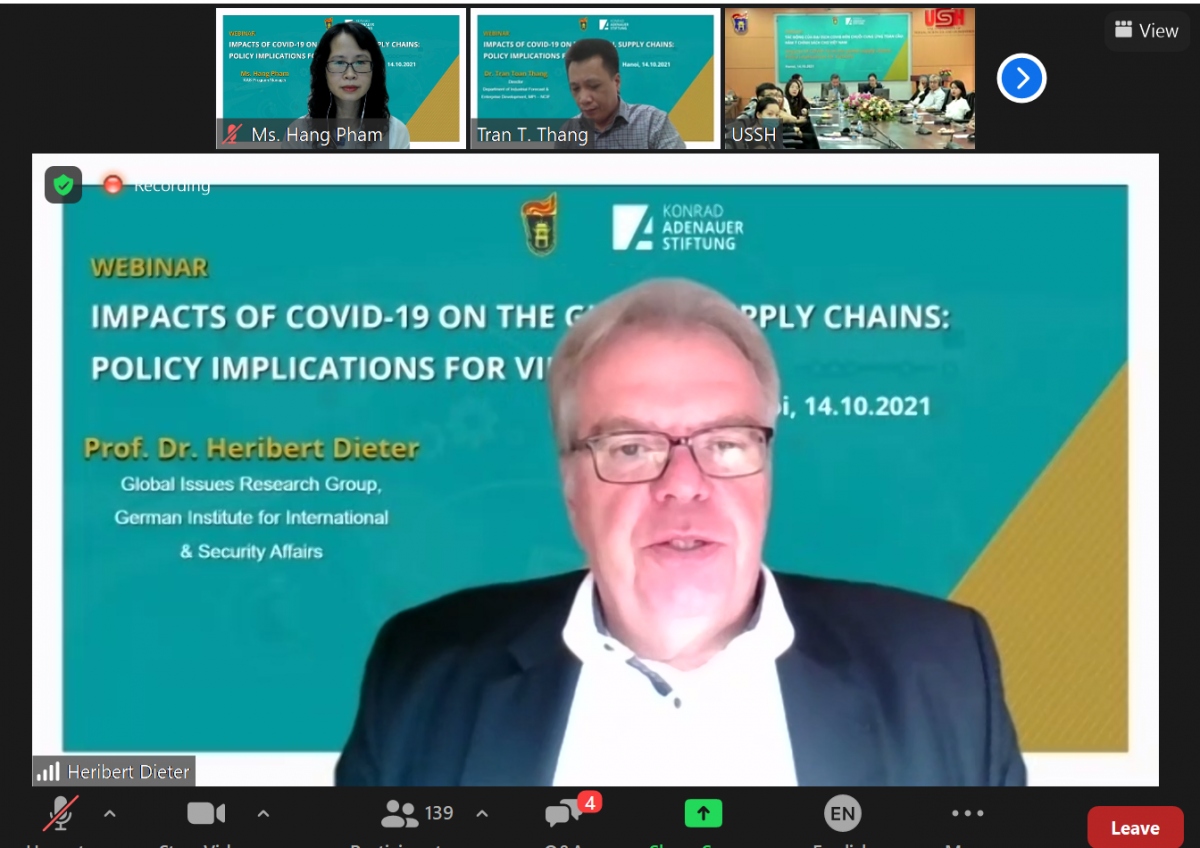 Prof. Dr. Heribert Dieter from the German Institute for International and Security Affairs.