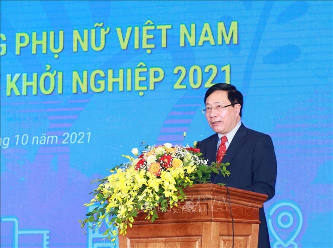 Phó Thủ tướng Phạm Bình Minh phát biểu tại buổi lễ. (Ảnh: TTXVN)