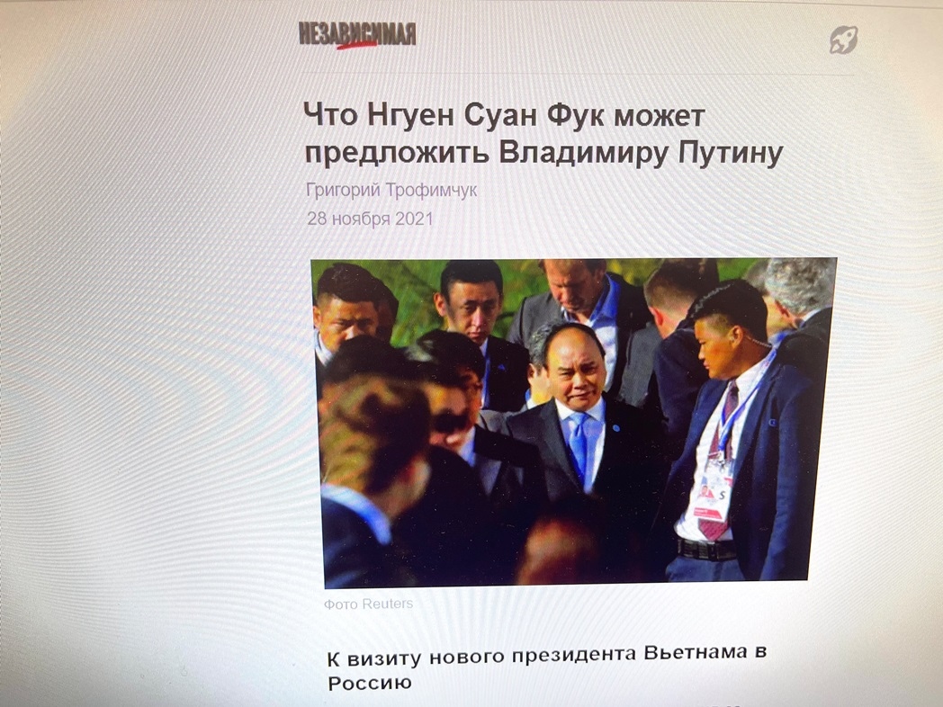 Bài của chuyên gia G.Trofimchuk trên báo Độc lập (Ng.ru)