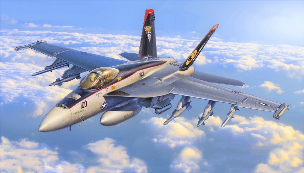 Chiếc F/A-18E/F Super Hornet; Nguồn: wall.alphacoders.com