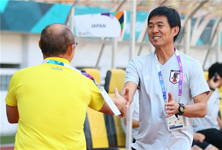 HLV Moriyasu có 2 lần chạm trán HLV Park Hang Seo từ năm 2018 đến nay.
