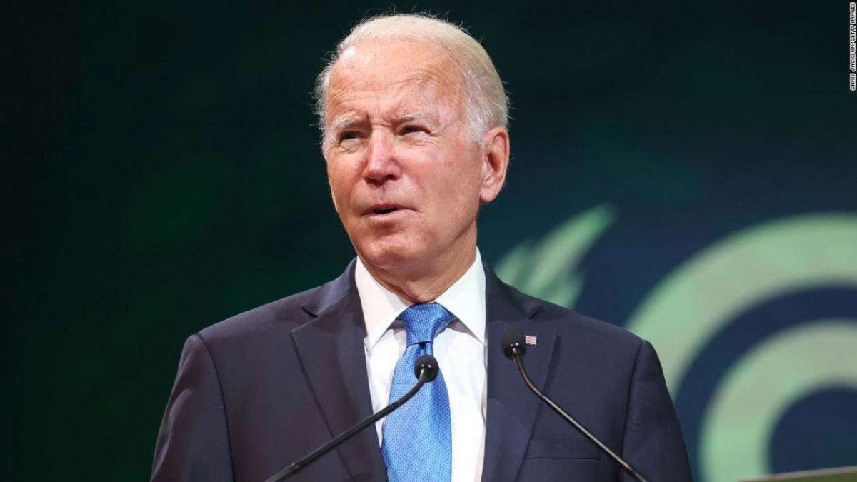 Tổng thống Joe Biden phát biểu trong sự kiện Hành động về rừng và sử dụng đất tại COP26 ngày 2/11. Ảnh: Getty Images