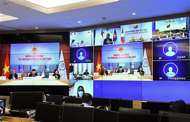 Delegates attend an IPU meeting hosted by Vietnam. (Photo: VNA)