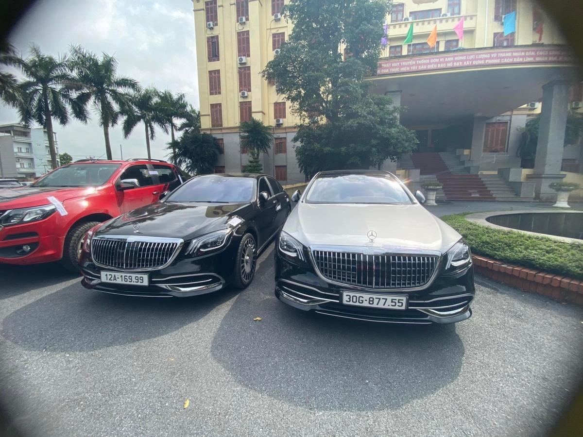 2 xế sang Mercedes Maybach bị tạm giữ trong vụ án. Ảnh: Công an cung cấp