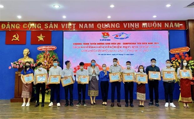 hcm city honours 107 outstanding lao, cambodian students picture 1