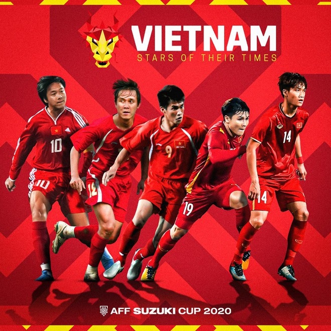 AFF reveals a poster featuring outstanding Vietnamese footballers from the past 20 years