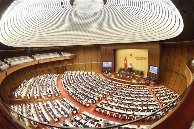 A working session of Vietnam's 15th National Assembly (Photo: VNA)