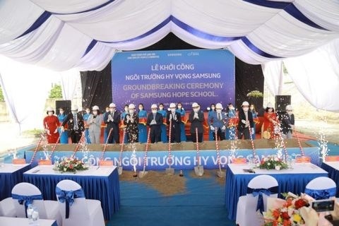 samsung hope school initiated construction in lang son picture 1