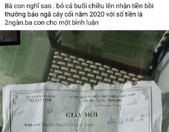 ho dan quang nam nhan 2.000 dong ho tro thiet hai do bao lanh dao xa len tieng hinh anh 1