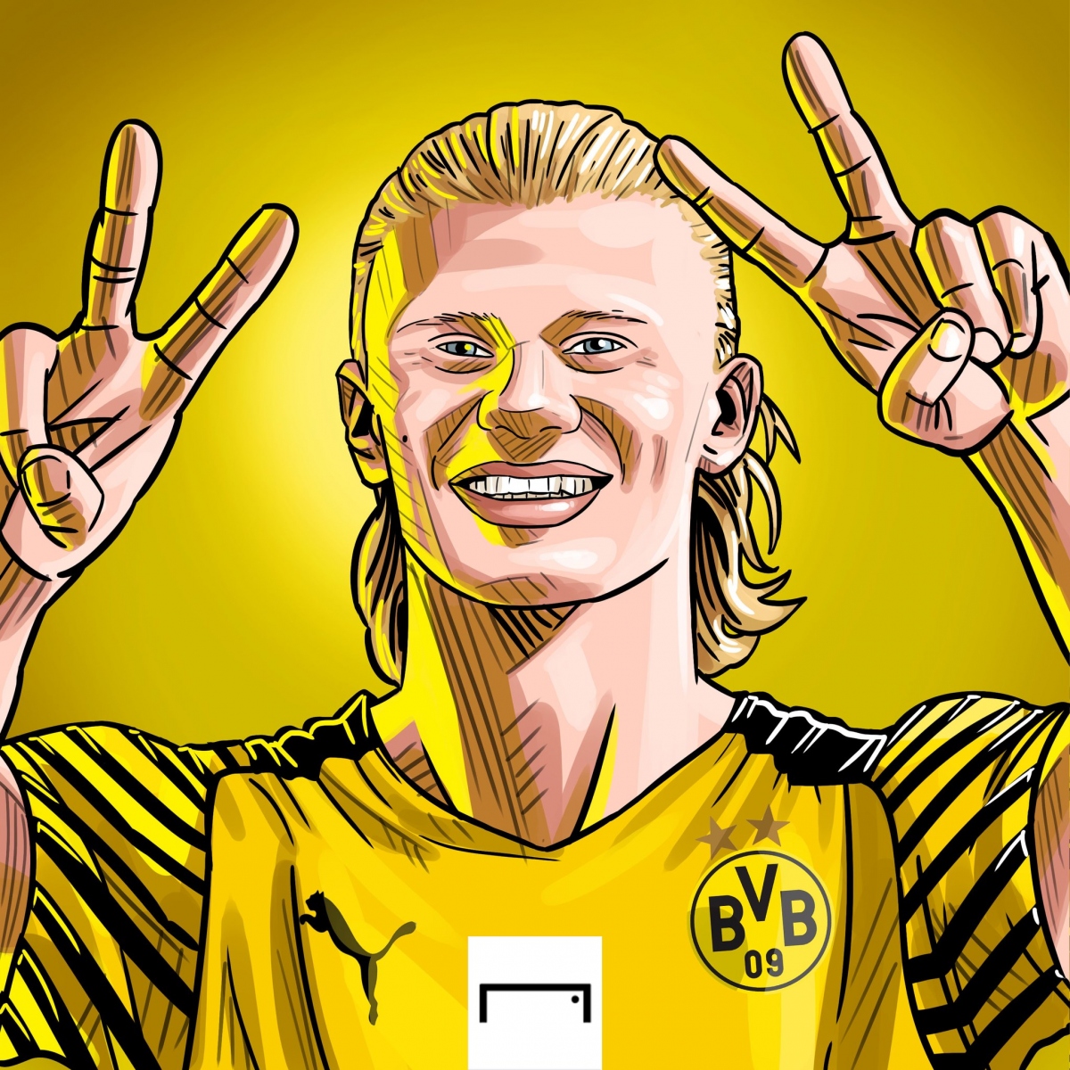 Erling Haaland kỷ niệm 2 năm khoác áo Dortmund. (Ảnh: Goal)