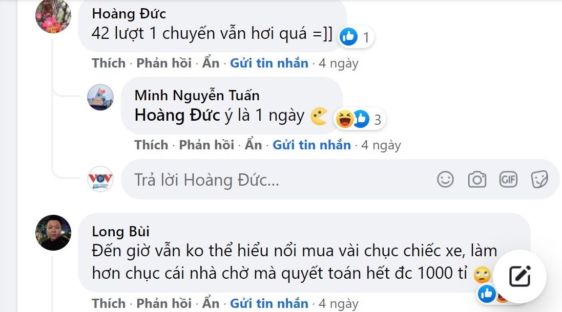 Ý kiến thính giả về số chuyến và giá xe