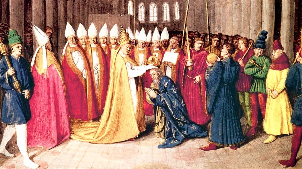 Vào đêm Giáng sinh, Charlemagne được phong làm Hoàng đế La Mã Thần thánh. Nguồn: grunge.com