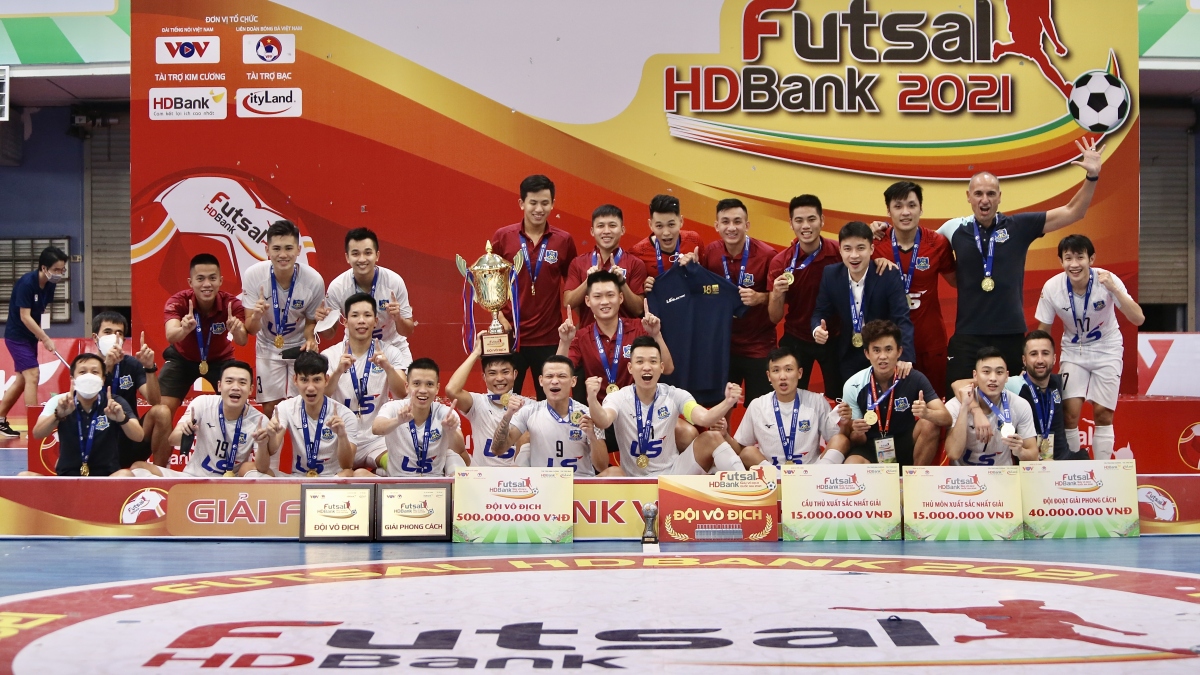  Thái Sơn Nam bảo vệ thành công ngôi vô địch giải Futsal HDBank VĐQG 2021.
