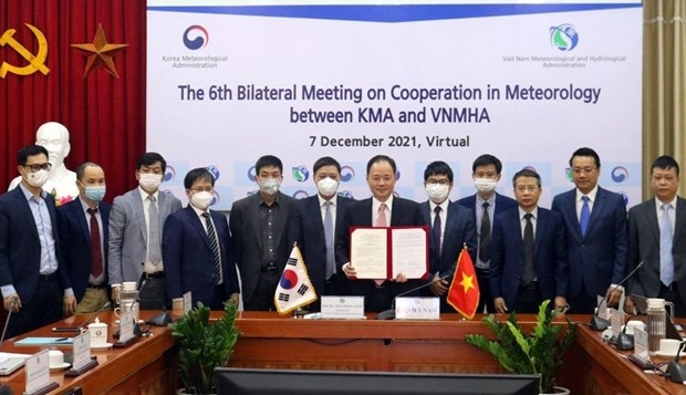 At the 6th bilateral meeting between the Vietnam Meteorological and Hydrological Administration (VNMHA) and the Korea Meteorological Administration (KMA) (Photo:VNA) 