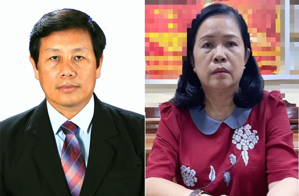 Ông Cao Minh Chu, giám đốc Sở Y tế Cần Thơ và bà Bùi Thị Lệ Phi, nguyên Giám đốc Sở Y tế Cần Thơ