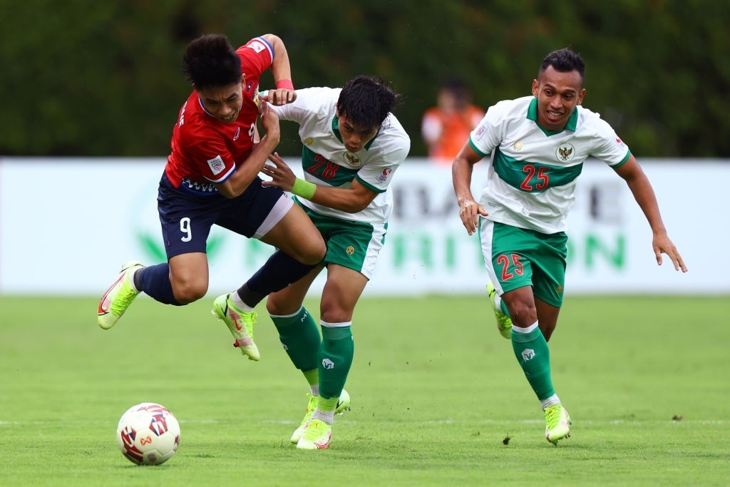 Jaya (số 25) là tác giả bàn thắng nhân đôi cách biệt cho Indonesia. (Ảnh: Getty)