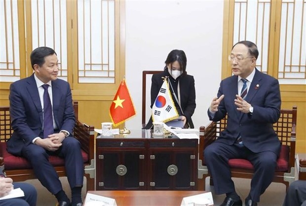 deputy pm le minh khai holds talks with rok counterpart hong nam-ki picture 1