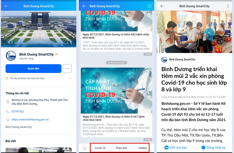 Người dân theo dõi trang Zalo 