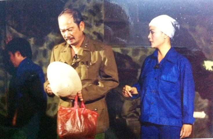 Một cảnh trong vở kịch “Người không thể chết”.