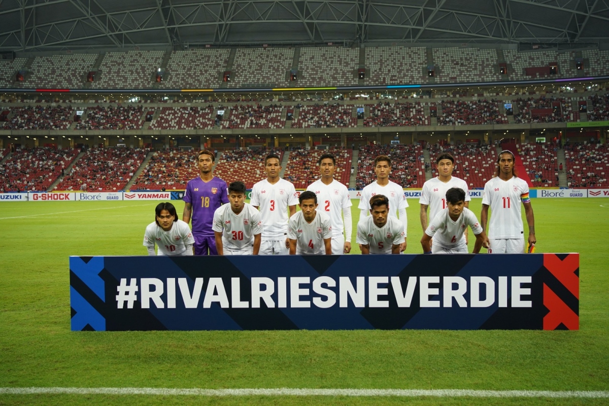 Myanmar đang có lợi thế dẫn trước 1-0. (Ảnh: AFF). 