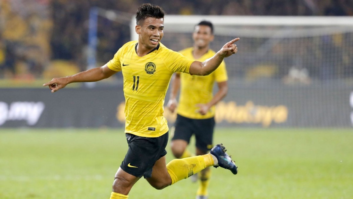 Safawi Rasid là tác giả bàn mở tỷ số cho Malaysia. (Ảnh: Getty)