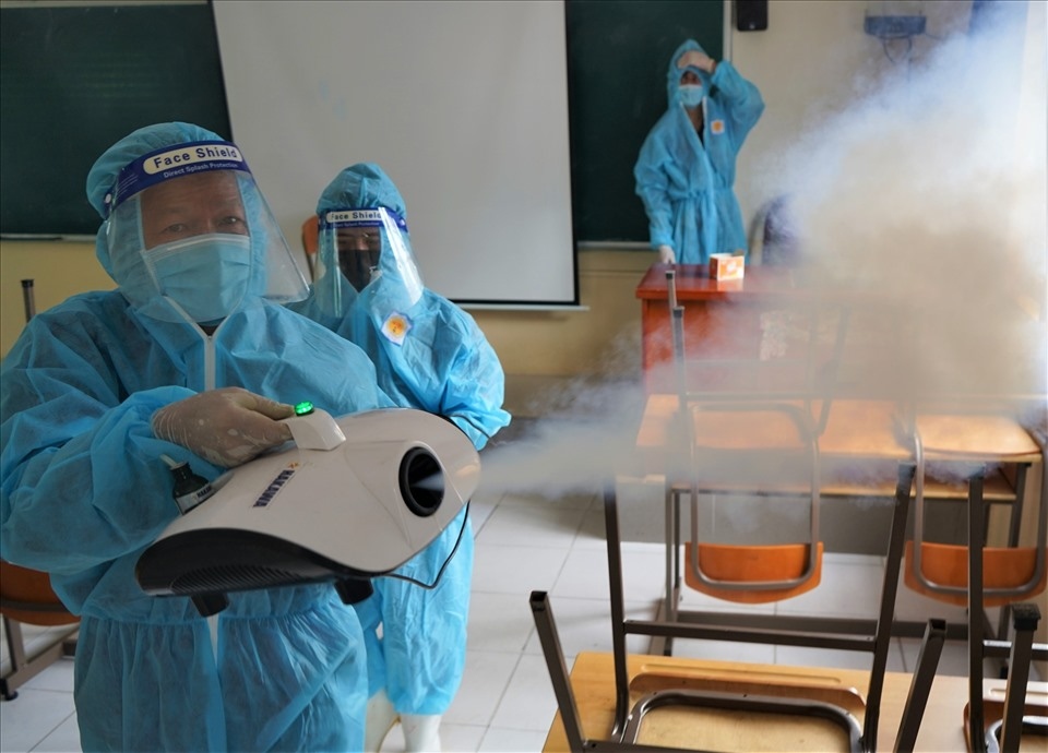 The disinfection process is conducted thoroughly in each school.