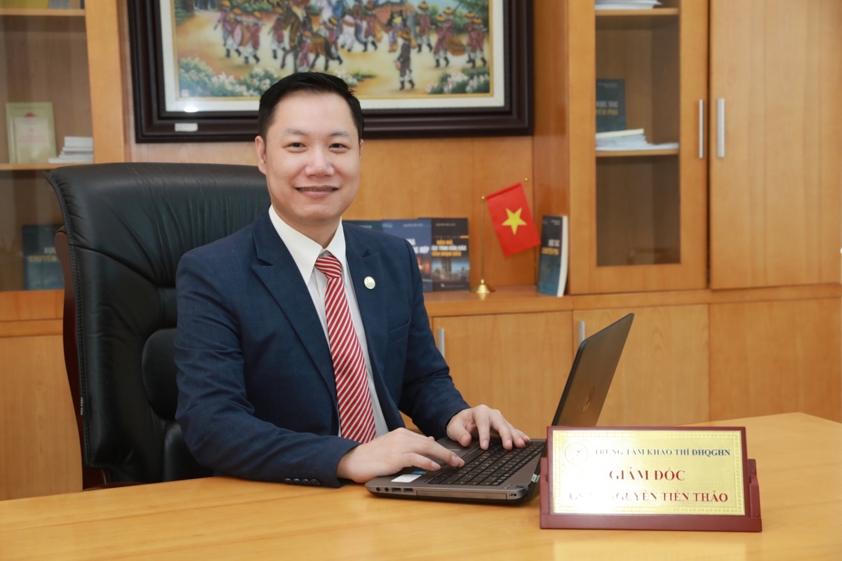 GS.TS Nguyễn Tiến Thảo - Giám đốc Trung tâm Khảo thí, Phó Ban đào tạo ĐHQG Hà Nội.
