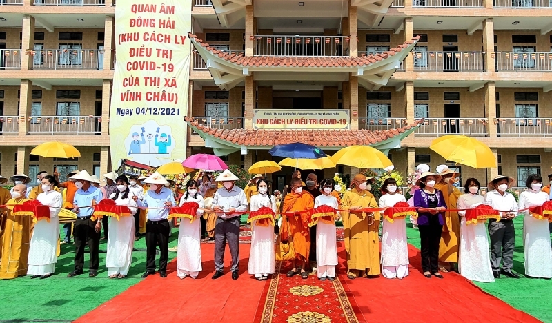 Chùa Quan Âm Đông Hải (Sóc Trăng) đưa khu Tăng xá vào phục vụ cách ly, điều trị Covid-19