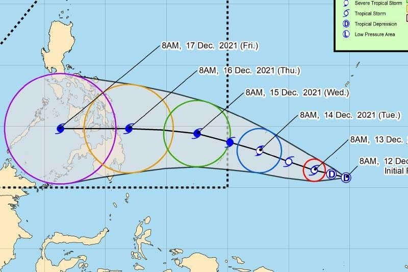 Ap thap nhiet doi di vao philippines, co the tro thanh bao so 9 tren bien Dong hinh anh 1