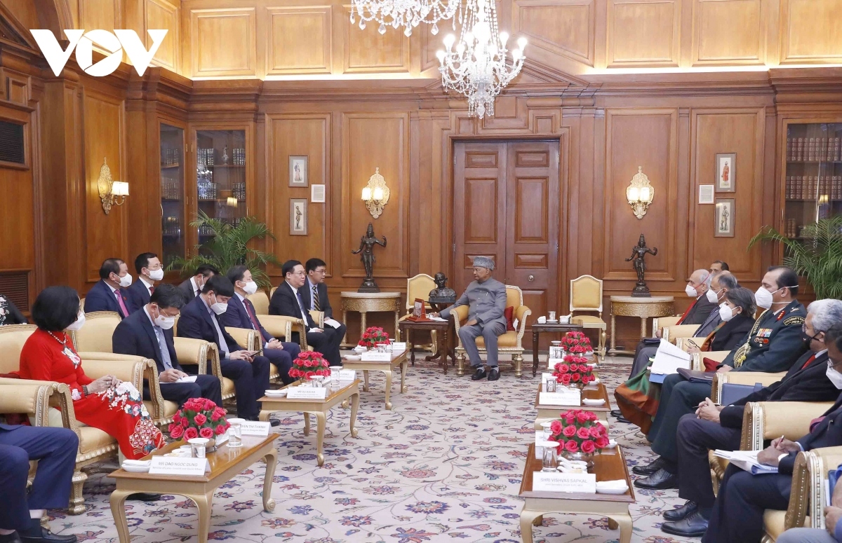 na chairman vuong dinh hue meets indian president picture 1