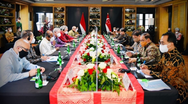 Hội nghị hẹp cấp cao Indonesia – Singapore (Nguồn : Ban thư ký Tổng thống Indonesia)