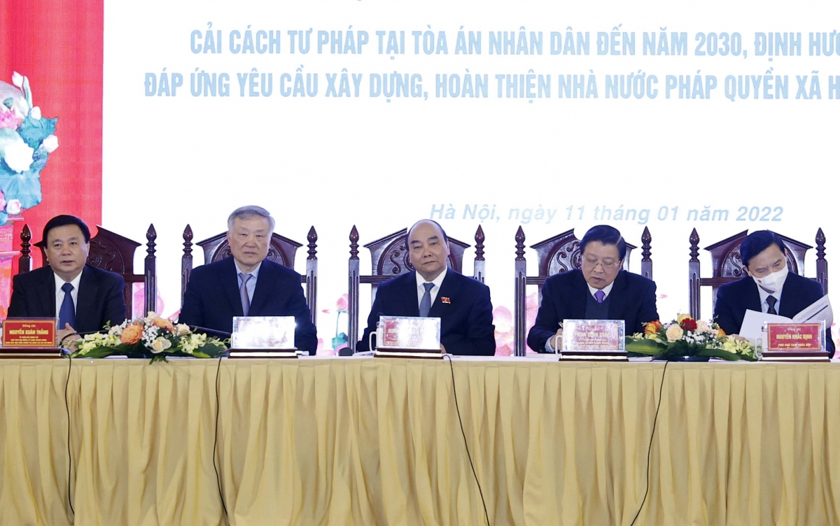 Hội thảo khoa học “Cải cách tư pháp tại Tòa án nhân dân đến năm 2030, định hướng đến năm 2045 đáp ứng yêu cầu xây dựng, hoàn thiện Nhà nước pháp quyền xã hội chủ nghĩa Việt Nam”.