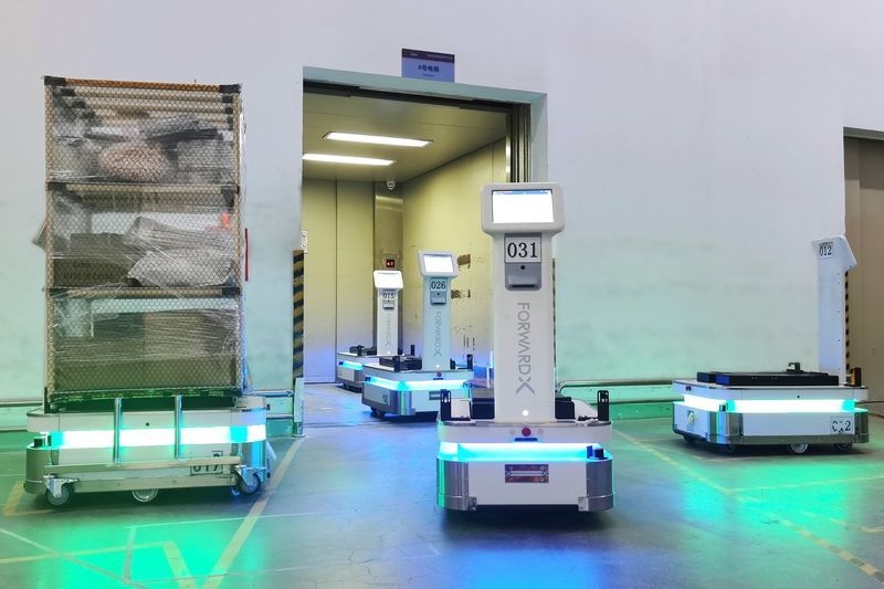 Robot của ForwardX trong một nhà máy tại Trung Quốc.
