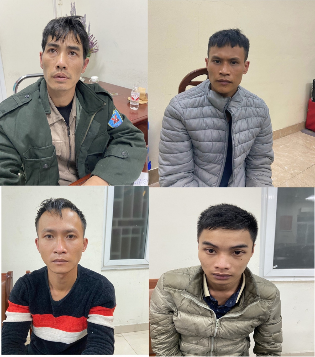 Các đối tượng bị bắt giữ về tội mua bán trái phép chất ma túy (Ảnh: Công an tỉnh Quảng Ninh)
