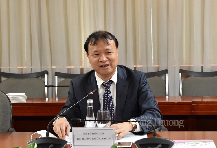 Deputy Minister of Industry and Trade Do Thang Hai addresses the event (Photo: congthuong.vn)
