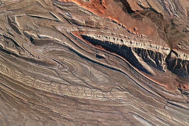 Khung cảnh ở phía bắc Wyoming, Mỹ nhìn từ quỹ đạo ngày 6/5/2021.