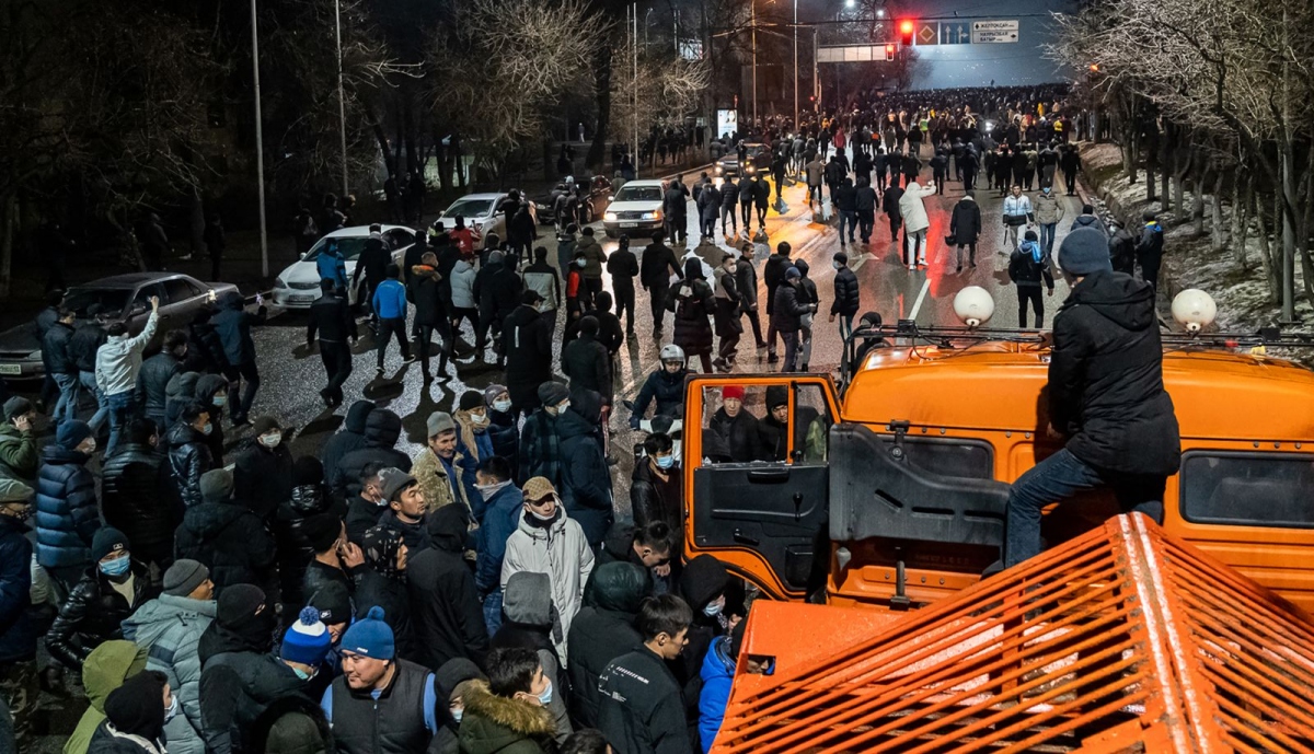 Toàn cảnh cuộc biểu tình ở Almaty ngày 4/1.