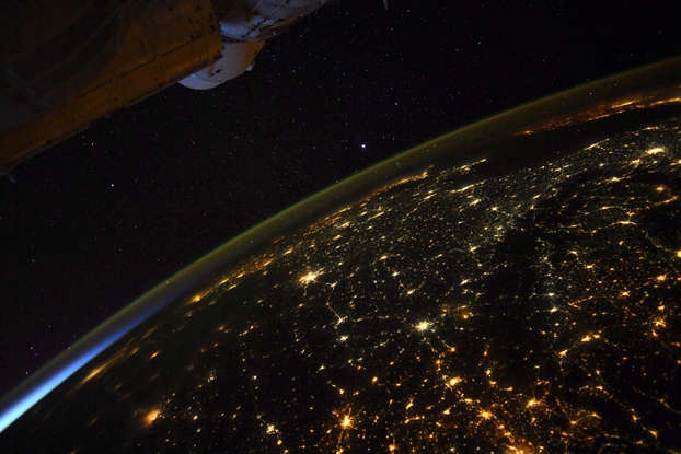 Khung cảnh ban đêm ở Đức nhìn từ ISS ngày 8/9/2021.