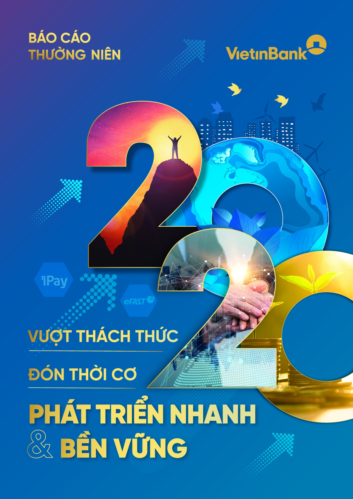 Trang bìa Báo cáo thường niên 2020 của VietinBank.