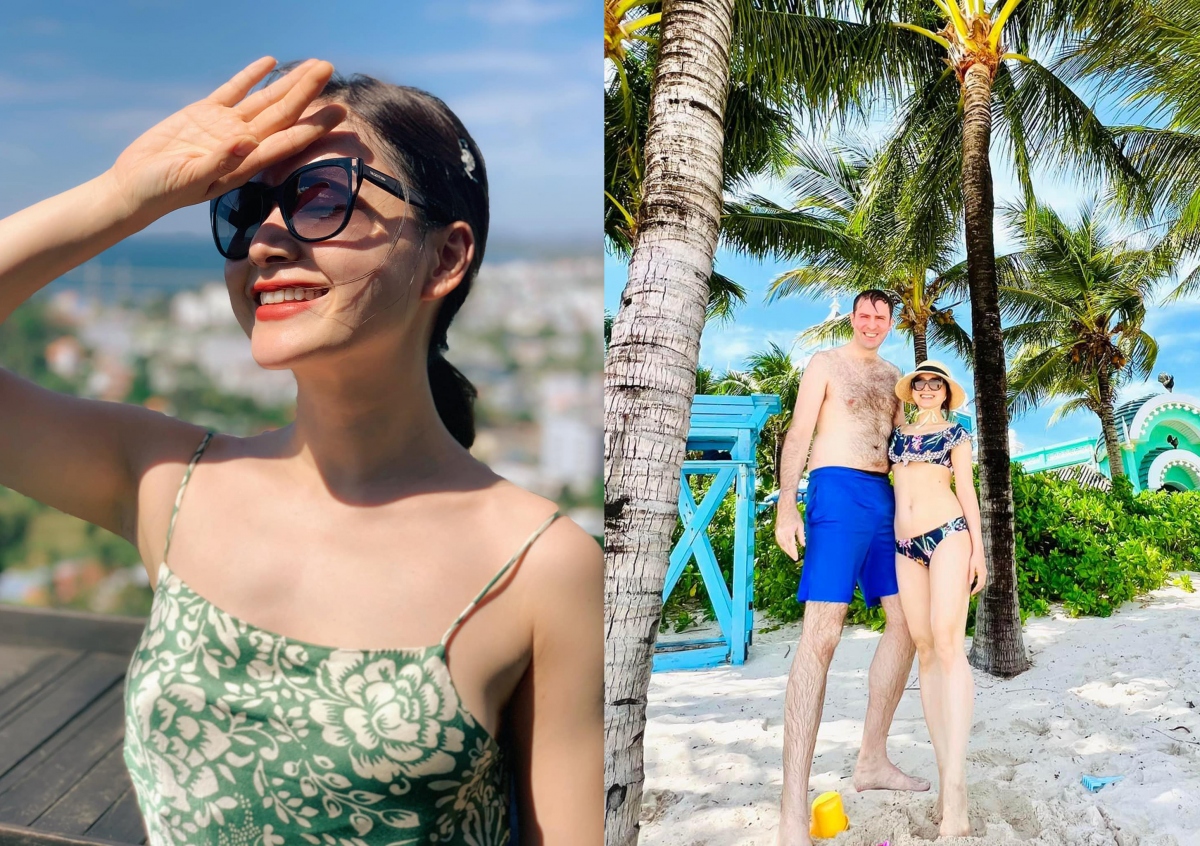 Chuyện showbiz: Lan Phương diện bikini khoe vóc dáng thon gọn bên chồng Tây