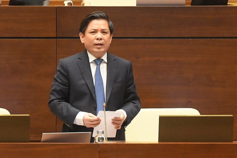 Bộ trưởng Bộ Giao thông-Vận tải Nguyễn Văn Thể phát biểu giải trình, làm rõ một số vấn đề đại biểu Quốc hội nêu.
